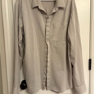 Lululemon Commission Men's Beige Button-Down Shirt